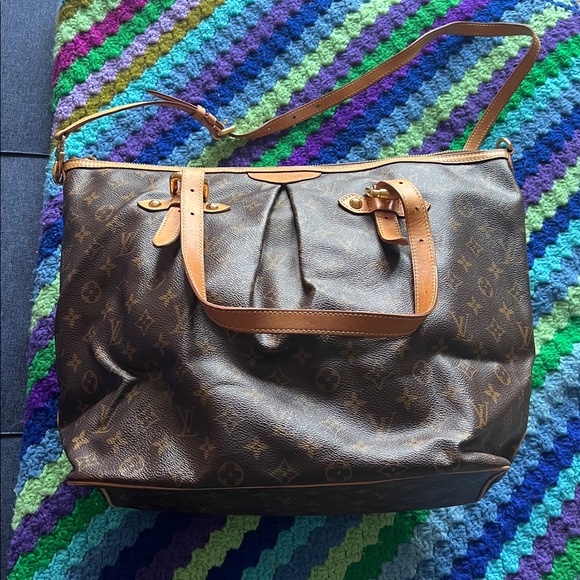Louis Vuitton Handbags - Louis Vuitton Monogram Canvas Brown and Tan Tote Palermo GM